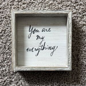 Hallmark Gray and Black Wooden Sign - 'You Are My Everything'